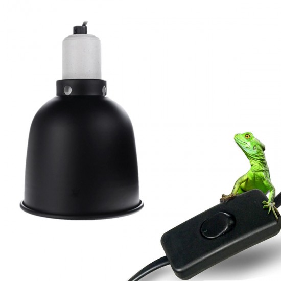E27 Ceramic Heat UV UVB Lamp Light Holder Reptile Tortoise Lampshade with Switch