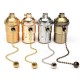 E27 Copper Socket Vintage Retro Edison Pendant Lamp Holder 110-250V