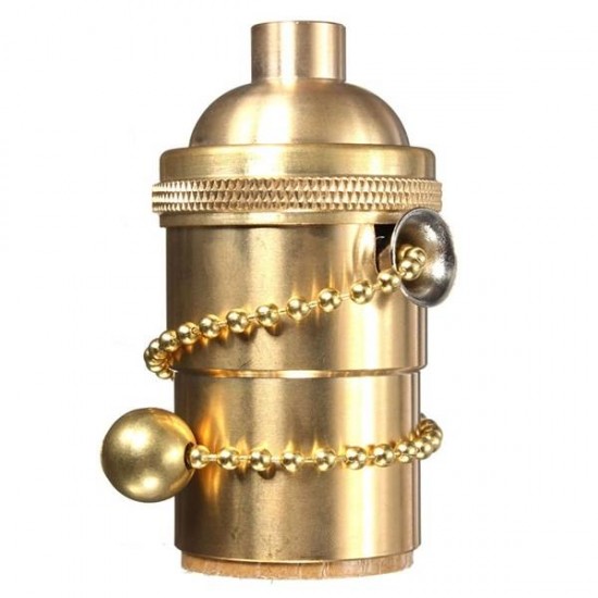 E27 Copper Socket Vintage Retro Edison Pendant Lamp Holder 110-250V E27 Copper Socket Vintage Retro Edison Pendant Lamp Holder 110-250V