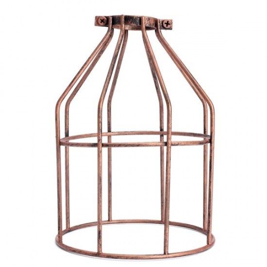 E27 Retro Metal Cage Lampshade Ceiling Pendant Light Lamp Bulb Holder Cafe Bar