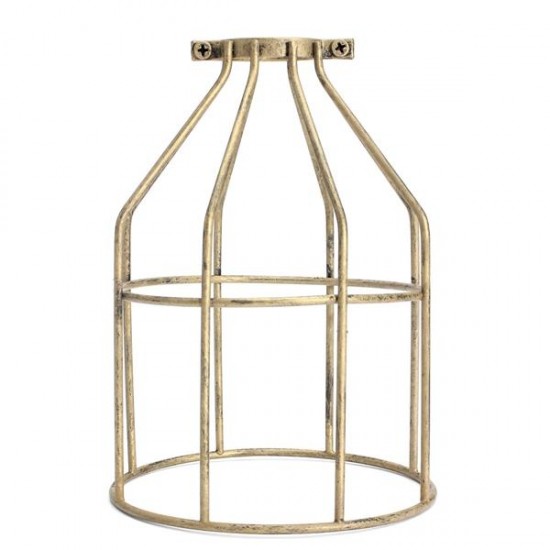 E27 Retro Metal Cage Lampshade Ceiling Pendant Light Lamp Bulb Holder Cafe Bar