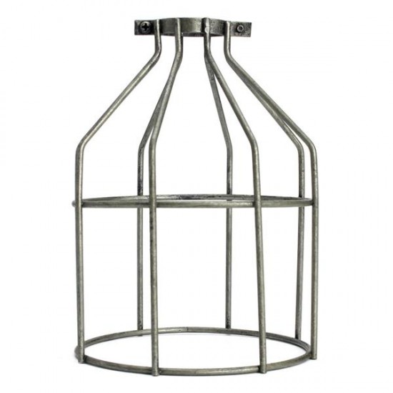 E27 Retro Metal Cage Lampshade Ceiling Pendant Light Lamp Bulb Holder Cafe Bar