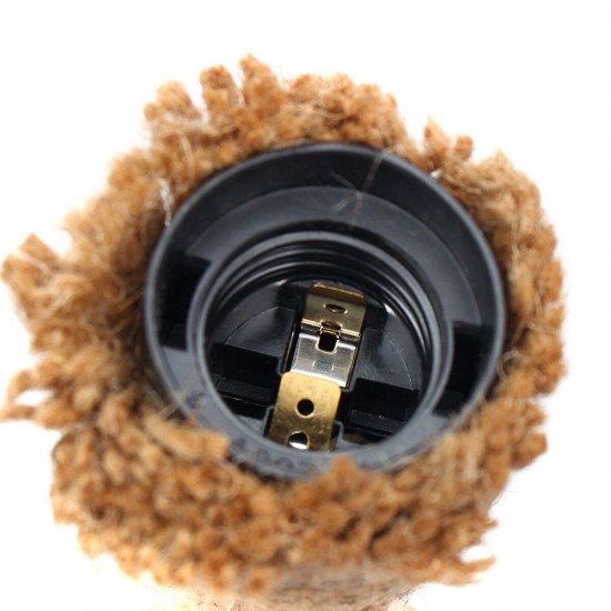 E27 Three Heads Industrial Pendant Lamp Holder Retro Vintage Edison Hemp Rope Ceiling Light AC110-220V E27 Three Heads Industrial Pendant Lamp Holder Retro Vintage Edison Hemp Rope Ceiling Light AC110-220V