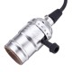 E27 Vintage Sliver Edison Light Socket Lamp Holder Pendant Bulb Adapter with Switch