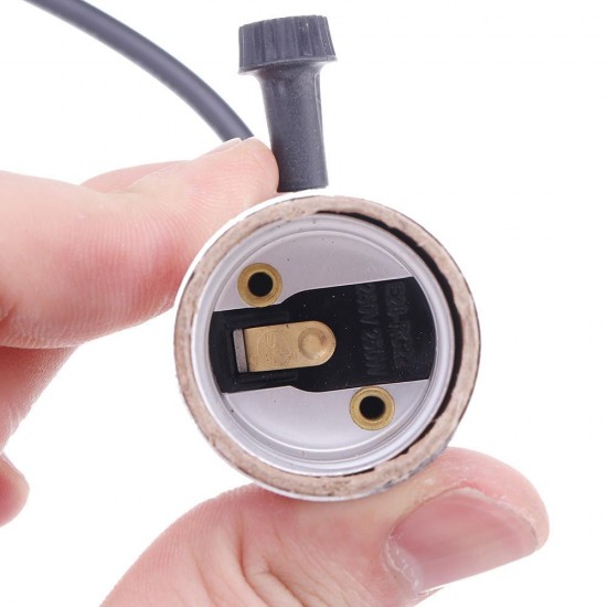 E27 Vintage Sliver Edison Light Socket Lamp Holder Pendant Bulb Adapter with Switch E27 Vintage Sliver Edison Light Socket Lamp Holder Pendant Bulb Adapter with Switch