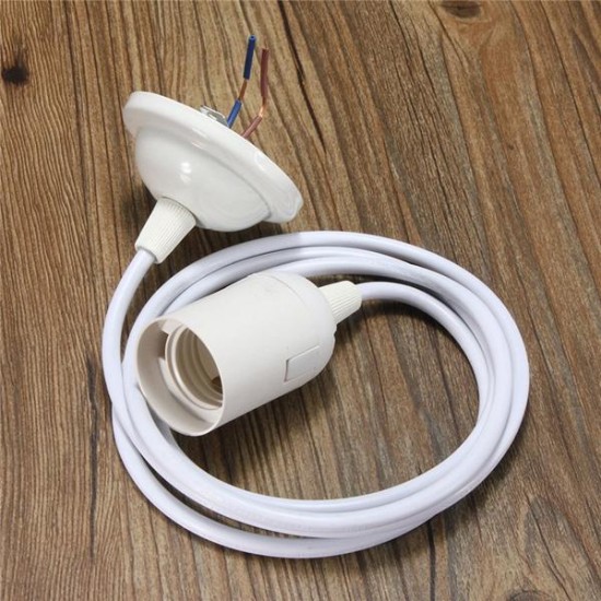 E27 White Ceiling Pendant Bulb Lamp Holder Socket Light Fitting Hanging Fixture AC110-240V E27 White Ceiling Pendant Bulb Lamp Holder Socket Light Fitting Hanging Fixture AC110-240V
