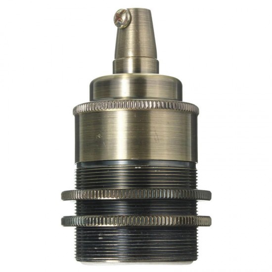 E27/E26 Copper Retro Edison Light Lamp Bulb Holder Socket Shade Rings Cord Grip