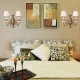 Fabric Chandelier Lampshade Holder Clip on Sconce Bedroom Beside Bed Lamp Hanging Light