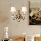 Fabric Chandelier Lampshade Holder Clip on Sconce Bedroom Beside Bed Lamp Hanging Light