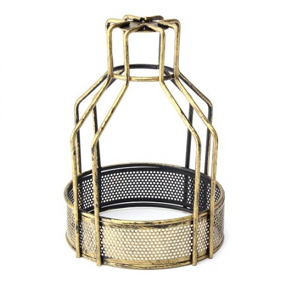 Iron Vintage Ceiling Light Fitting Lamp Bulb Net Bottom Shape Cage Bar Cafe Lampshade Iron Vintage Ceiling Light Fitting Lamp Bulb Net Bottom Shape Cage Bar Cafe Lampshade