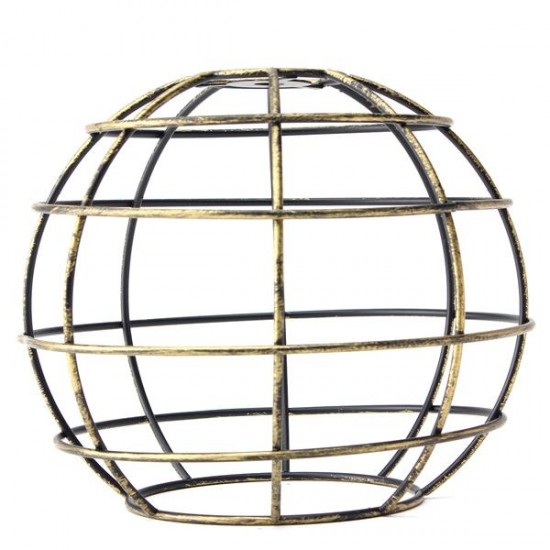Iron Vintage Ceiling Light Fitting Lamp Bulb Sphere Shape Cage Bar Cafe Lampshade