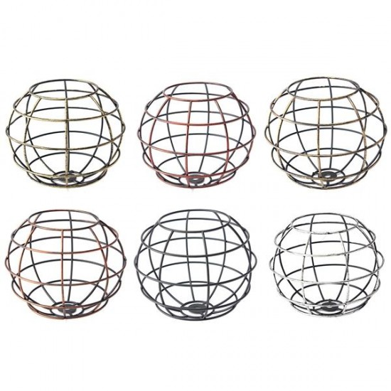 Iron Vintage Ceiling Light Fitting Lamp Bulb Sphere Shape Cage Bar Cafe Lampshade Iron Vintage Ceiling Light Fitting Lamp Bulb Sphere Shape Cage Bar Cafe Lampshade
