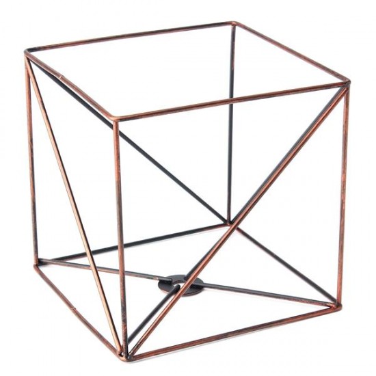 Iron Vintage Ceiling Light Fitting Lamp Bulb Square Cage Bar Cafe Lampshade Iron Vintage Ceiling Light Fitting Lamp Bulb Square Cage Bar Cafe Lampshade