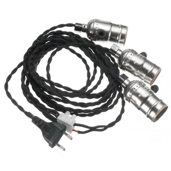E27 E26 Edison Socket Vintage Style Pendant Light Cord Dimmer With Lamp Switch AC 110-220V E27 E26 Edison Socket Vintage Style Pendant Light Cord Dimmer With Lamp Switch AC 110-220V