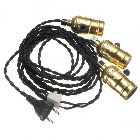 E27 E26 Edison Socket Vintage Style Pendant Light Cord Dimmer With Lamp Switch AC 110-220V E27 E26 Edison Socket Vintage Style Pendant Light Cord Dimmer With Lamp Switch AC 110-220V