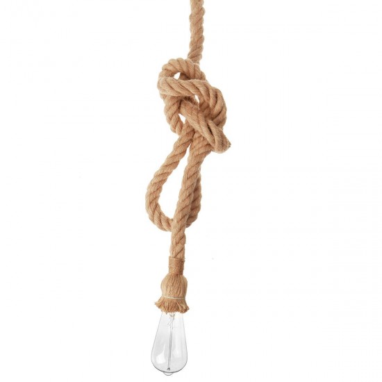 Retro E27 Hanging Lamp Base Holder Hemp Rope Pendant Light Home Restaurant Decor AC90-260V Retro E27 Hanging Lamp Base Holder Hemp Rope Pendant Light Home Restaurant Decor AC90-260V