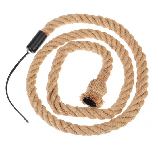 Retro E27 Hanging Lamp Base Holder Hemp Rope Pendant Light Home Restaurant Decor AC90-260V Retro E27 Hanging Lamp Base Holder Hemp Rope Pendant Light Home Restaurant Decor AC90-260V