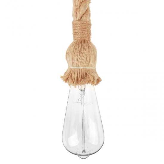 Retro E27 Hanging Lamp Base Holder Hemp Rope Pendant Light Home Restaurant Decor AC90-260V Retro E27 Hanging Lamp Base Holder Hemp Rope Pendant Light Home Restaurant Decor AC90-260V