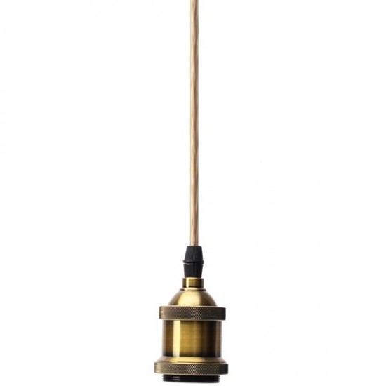 Vintage 1.5 Meter Wire Copper E26/E27 LED Light Bulb Socket with Suction Cup Vintage 1.5 Meter Wire Copper E26/E27 LED Light Bulb Socket with Suction Cup