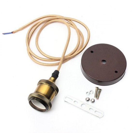 Vintage 1.5 Meter Wire Copper E26/E27 LED Light Bulb Socket with Suction Cup Vintage 1.5 Meter Wire Copper E26/E27 LED Light Bulb Socket with Suction Cup