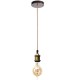 Vintage 1.5 Meter Wire Copper E26/E27 LED Light Bulb Socket with Suction Cup