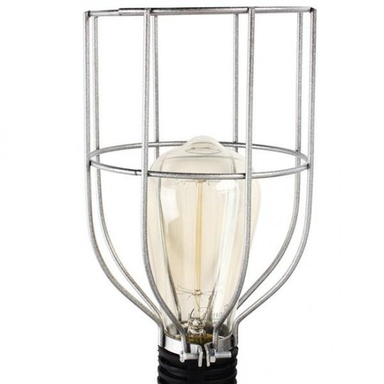 Vintage Industrial Steel Light Bulb Guard Clamp On Metal Pendant Light Lamp Cage