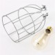 Vintage Industrial Steel Light Bulb Guard Clamp On Metal Pendant Light Lamp Cage