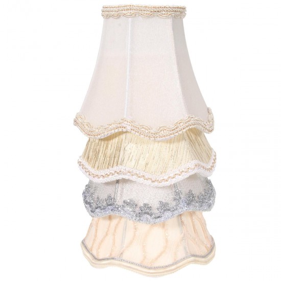 Vintage Small Lace Lamp Shades Textured Fabric Covers for Ceiling Chandelier Light