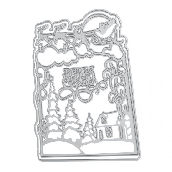 12.5x10cm Christmas Metal Cutting Dies Stencil Embossing Scrapbooking Photo Album Paper Craft