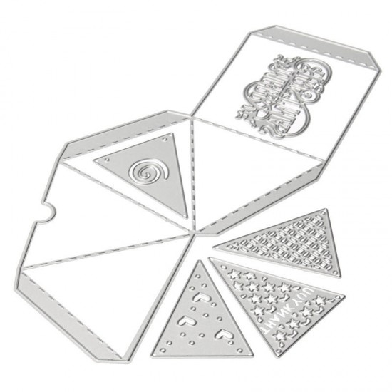 6 in 1 Merry Christmas Gift Box Scrapbook Photo Album Paper Work DIY Cutting Dies 6 in 1 Merry Christmas Gift Box Scrapbook Photo Album Paper Work DIY Cutting Dies