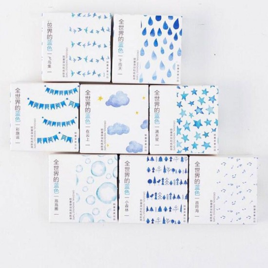 Blue Star Cloud Bird Rain Drop Sticker for Photo Album Scrapbook Diy Blue Star Cloud Bird Rain Drop Sticker for Photo Album Scrapbook Diy