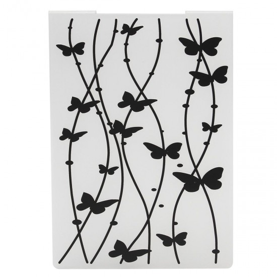 Plastic Butterfly Vine Embossing Folder Template Scrapbooking Paper Craft Decor Cutting Dies 10x15cm Plastic Butterfly Vine Embossing Folder Template Scrapbooking Paper Craft Decor Cutting Dies 10x15cm