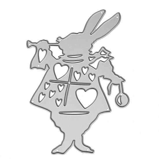 Poker Rabbit Cutting Die Stencil for DIY Scrapbook Album Paper Card Gift