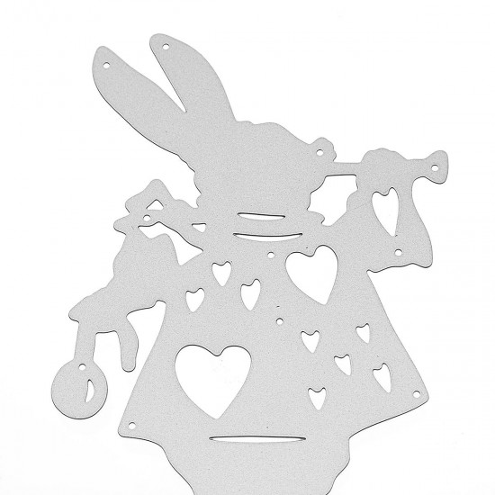 Poker Rabbit Cutting Die Stencil for DIY Scrapbook Album Paper Card Gift