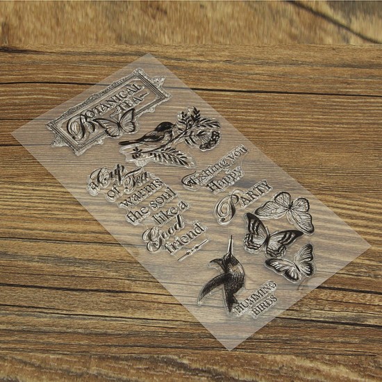 Sheet Silicone Transparent Stamp Seal DIY Scrapbooking Album Decor Craft 20x11cm