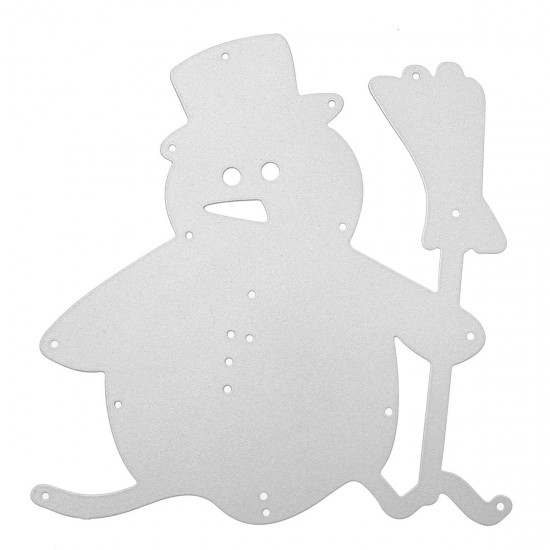 Snowman Broom Christmas Metal DIY Cutting Dies Scrapbook Photo Album Paper Card Embossing Craft