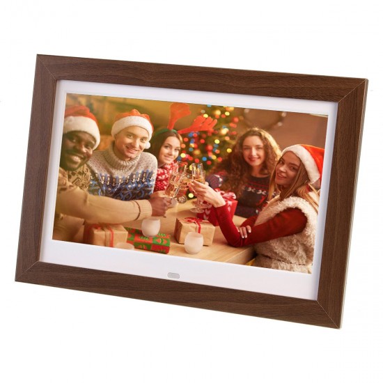 10.1 inch Wooden TFT LED Digital Photo Frame Electronic Album 1024*600 MP3 MP4 Player Alarm Cclock