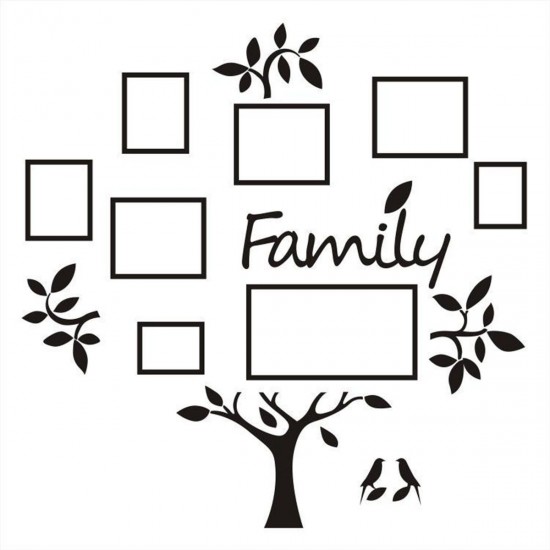 3D Family Tree Acrylic Photo Picture Collage Frame Set Wall Home Decor Xmas Gift