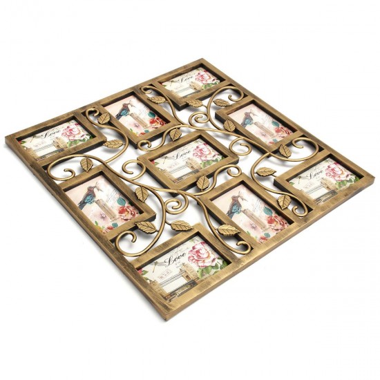 Bronze Floral Wall Hanging Collage Photo Frames Picture Display Decor Gift 6X4inch Bronze Floral Wall Hanging Collage Photo Frames Picture Display Decor Gift 6X4inch