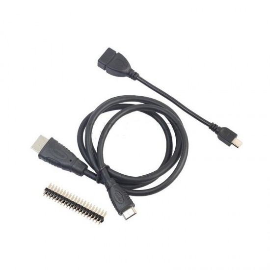 40Pins GPIO Header Extension + OTG Cable + HDMI Set Connector Kit for Raspberry Pi