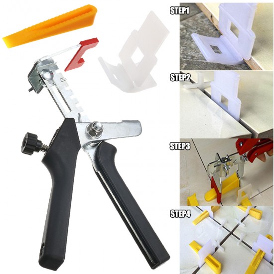 100pcs Tile Leveling System Wedges and Clips Plier Spacer Flooring Plastic Tiling Tools