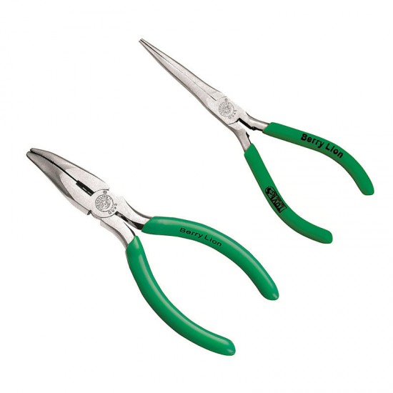 125mm Curved Nose Pliers + 125mm Needle-nose Pliers Forceps Crimping Tool Long Nose Pliers