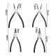 13 Inch Ring Steel Snap Pliers Internal/ External/ Straight/ Bent Long Grip Tool Kit