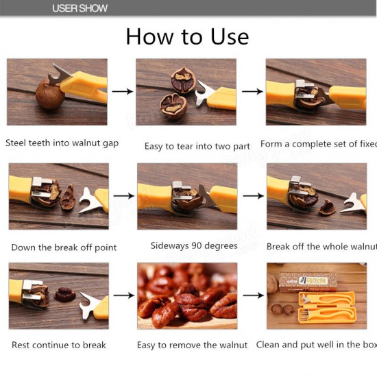 2Pcs Quick Nutcracker Walnut Pliers Sheller Home WalNutcracker Nut Opener 2Pcs Quick Nutcracker Walnut Pliers Sheller Home WalNutcracker Nut Opener