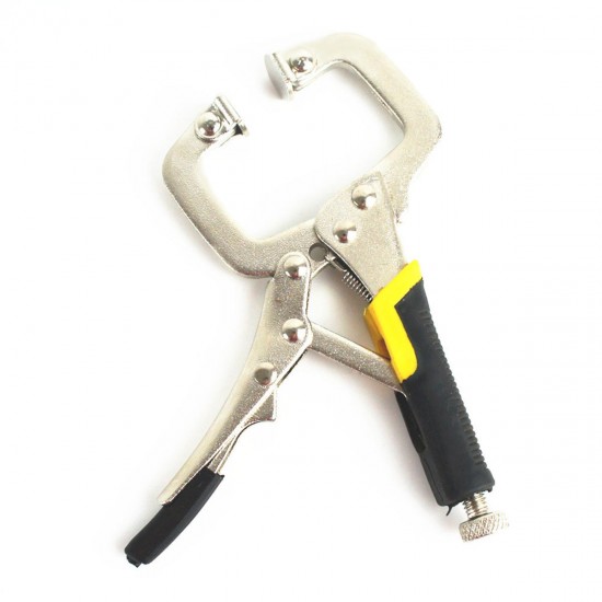 3 Piece Mini Vice Grip Kit Complete Locking C Clamp Straight Nose and Needle Long Nose Pliers set