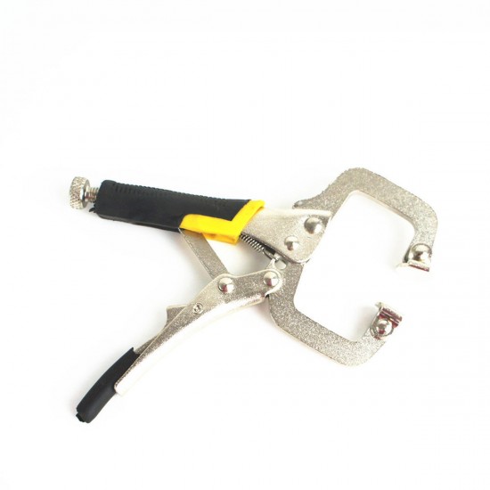 3 Piece Mini Vice Grip Kit Complete Locking C Clamp Straight Nose and Needle Long Nose Pliers set