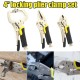 3 Piece Mini Vice Grip Kit Complete Locking C Clamp Straight Nose and Needle Long Nose Pliers set