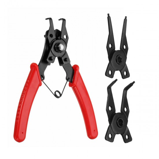 3-in-1 Circlip Snap Ring Pliers Fastener Shaft Spring Disassembly Puller Springs Tool Set