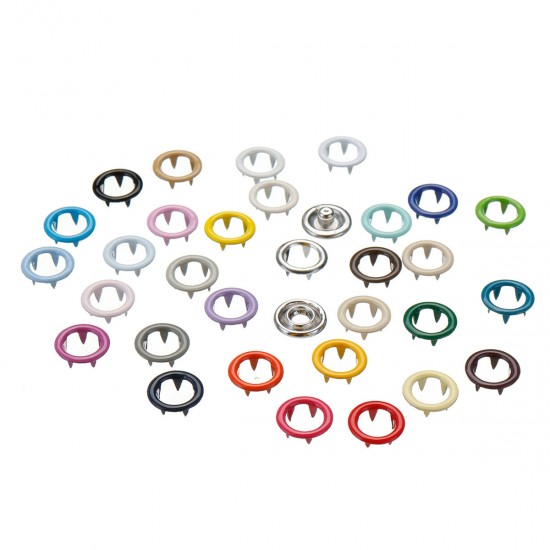 310pcs 31 Colors 9.5mm Pliers Tool Metal Buttons Prong Snap Fastener Press Studs + Plier Kit