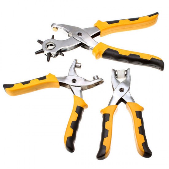 3Pcs Leather Belt Hole Punch Plier Pliers Tool Kit With 200pcs Parts 3Pcs Leather Belt Hole Punch Plier Pliers Tool Kit With 200pcs Parts
